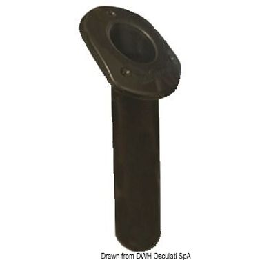 UV-stabiliserad oval spöhållare i polyeten, svart, 240 mm