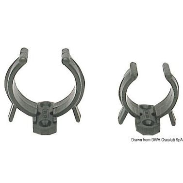 Nylon fjäderclips vit 17/23 mm
