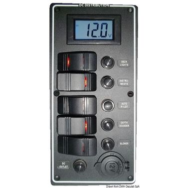 PCAL elpanel med digitalt voltmeter 9/32 V