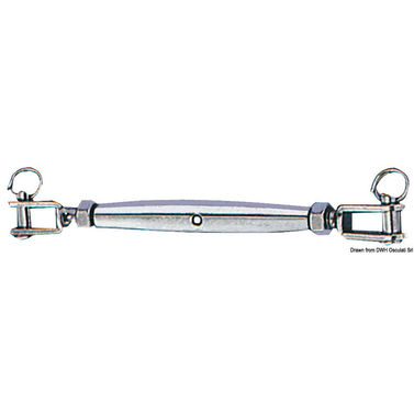 Vantskrue med to faste gafler AISI 316 5 mm