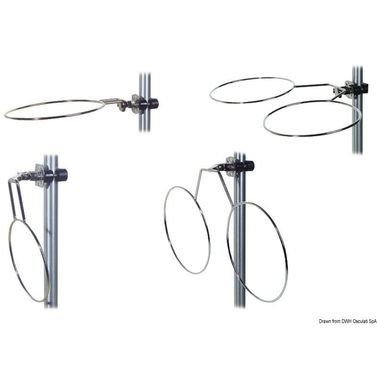 Sammenklappelig enkel fenderholder i rustfrit stål 150 mm