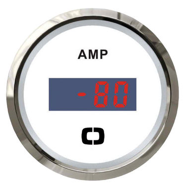 Digitalt amperemeter med shunt hvid/blank