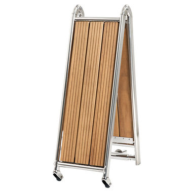 Taitettava käyntisilta AISI316/Iroko 160 cm