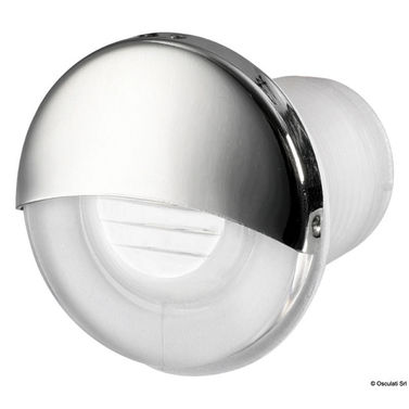 Infälld LED-instegsbelysning, rund, vit