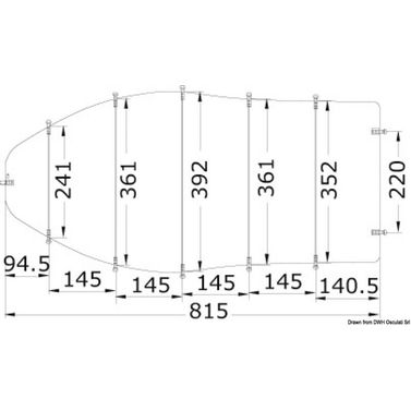 Presenning universell 700/780 x 270 cm grå 300D