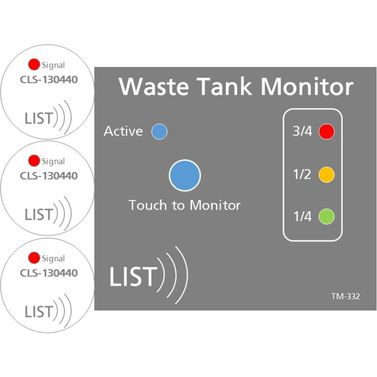 Liste over tankovervåking for avløpsvann 3-sensorer