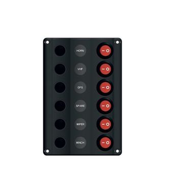 Wave Elpanel LED, 6 kontakter och 6 Automatsäkringar 12V