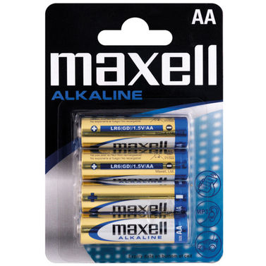 Maxell Batterier Alkaline AA / LR6 4 stk.