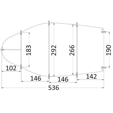 Universell presenning 427/488 x 210 cm grå 300D