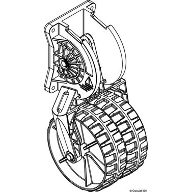 Sjösättningshjul för jolle 164x334 mm