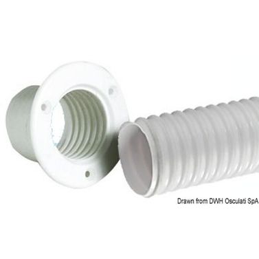 Fleksibel hvid PVC-slange på rulle 10 m