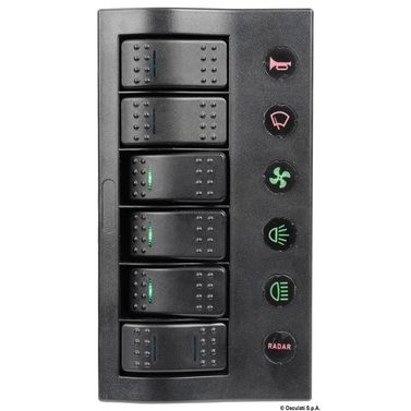 PCP Compact elpanel med 6 brytere