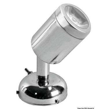 Nivelletty kohdevalo kiillotettu SS 1 x 3 W HD