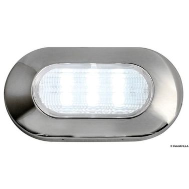 Oval 6-LED instegsbelysning vit