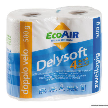 Delysoft vattenlösligt toalettpapper 4-pack