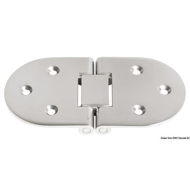Hengsel 180° rotasjon med hull 140x70 mm