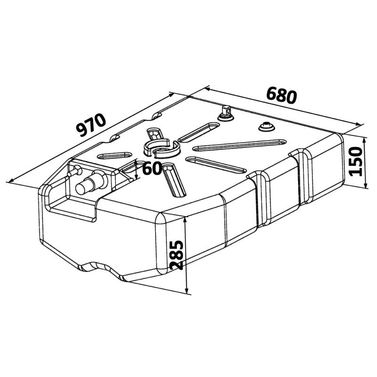 Polttoainesäiliö PE 114 l