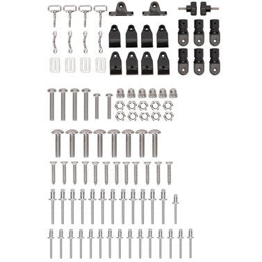Monteringsdeler, skruer og plastbraketter til biminitopp t/1 Bimini Monteringsdeler, skruer og plastbraketter til biminitopp t/1 Bimini