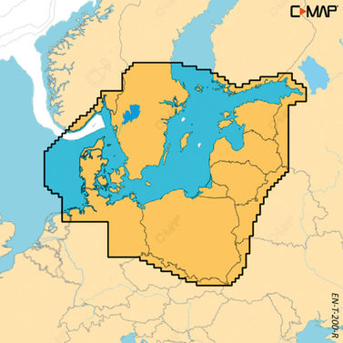 C-map reveal x, skagerak, katttegat & baltic sea T-200-R