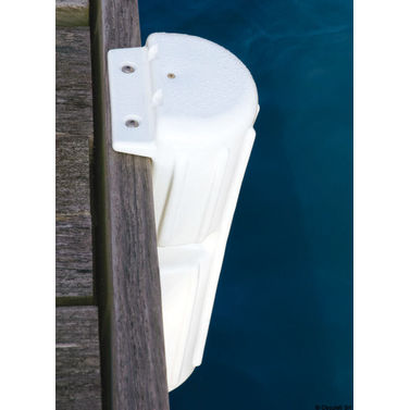Pystysuora PVC-laiturifenderi laiturille ja paalulle valkoinen 39 cm
