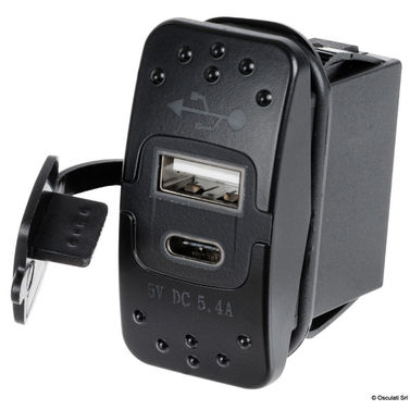 USB-A + USB-C-pistoke
