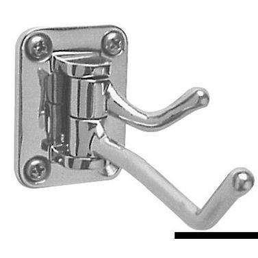Klädkrok med 2 krokar AISI316 38x53 mm
