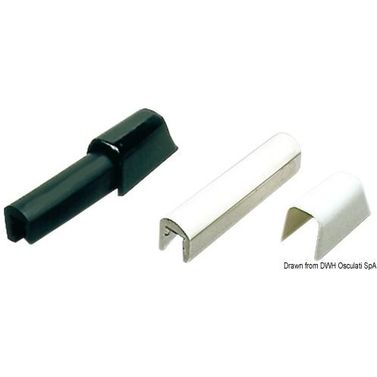 L-muotoinen PVC-fenderiprofiili valkoinen 30x33 mm