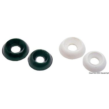 Nylon underläggsbricka för skruv vit 4 mm