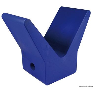 Blått gummistävstopp 105 x 67 x 124 mm