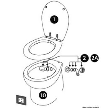Reservepumpe til WC Slim Vacuum til WC 12 V