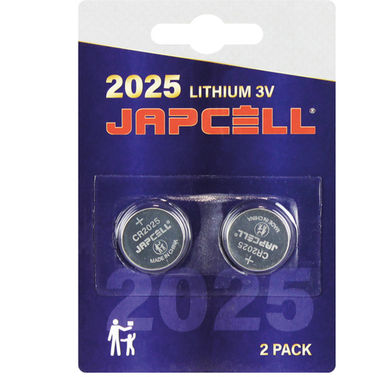 Japcell CR2025 litiumbatteri 3V, 2 stk.