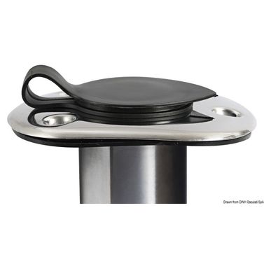 Indfældet fiskestangholder i rustfrit stål 42 mm 90°