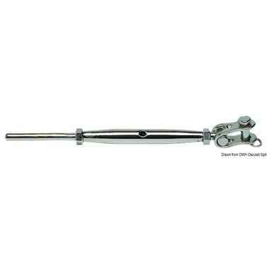Vantskrue med leddet gaffel AISI 316 6 mm
