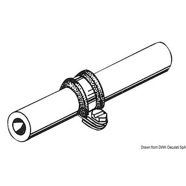 Gummibelagt SS slangeklemme 8 mm