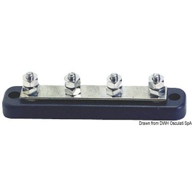 Sähköinen liitinrima virtakiskolla 4 x 6 mm