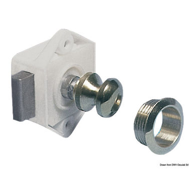 Mini tryklås forkromet messing 16 mm