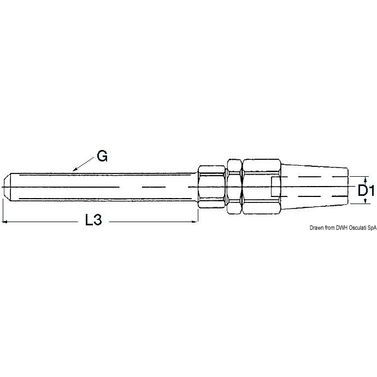 SS-pääte vanttiruuveihin Ø 8 mm