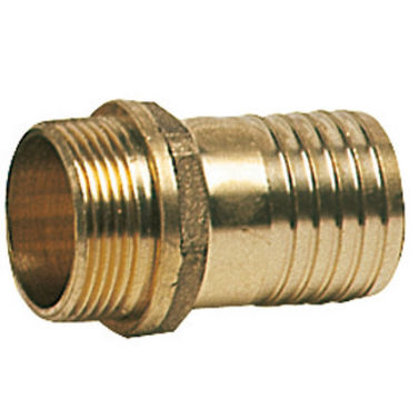 Slangeadapter i støpt messing, utvendig gjenge 1"1/2 x 50 mm
