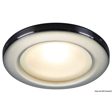 Vega II LED infälld taklampa spegelpolerad vit