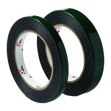 Dobbeltklæbende tape sort udendørs 19mm x 5m