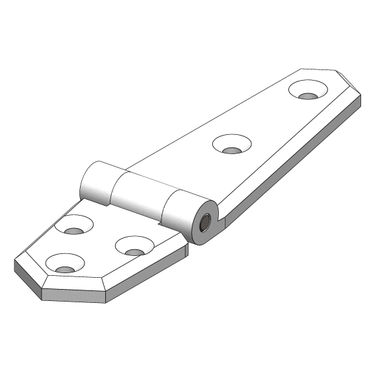 Trudesign Hengsel Kompositt Lang 2stk. Hvit