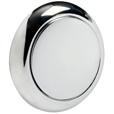 Knopp + ring, rund, förkromad ABS