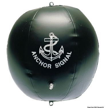 Svart oppblåsbar signalball