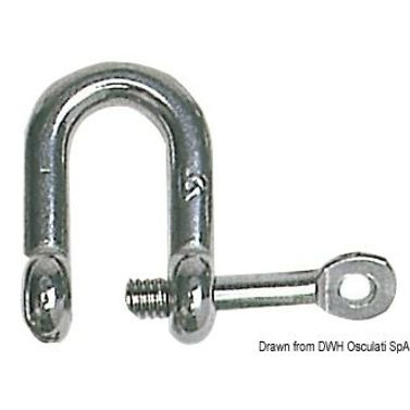 U-sakkeli AISI 316 varmistetulla tapilla 8 mm