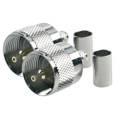 1852 VHF-liitin PL259 6 mm:n kaapeliin RG58, crimping, 2-pakkaus