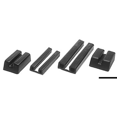 Musta PVC-päätykappale 44x18 mm