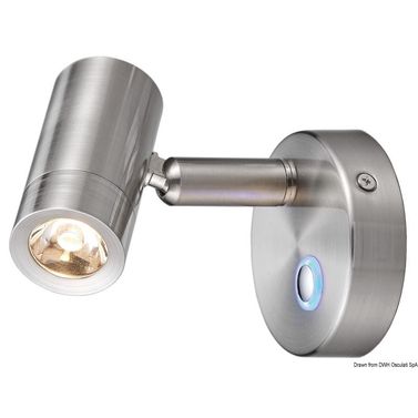 Dæmpbar LED-lampe i forniklet aluminium