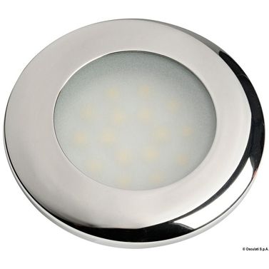 Capella LED-strålkastare, spegelpolerad, vit