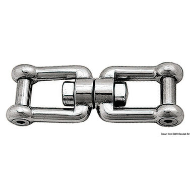 Sjakkel/sjakkelsvivel med plan bolt AISI 316 13 mm