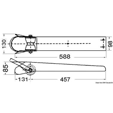 Satin SS keulan ankkurirulla 588 mm